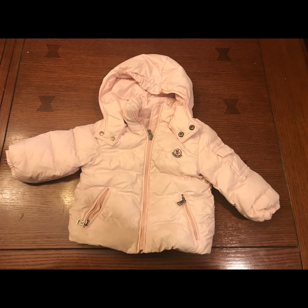 Infant Girls Moncler Puffer Jacket - size 12 months